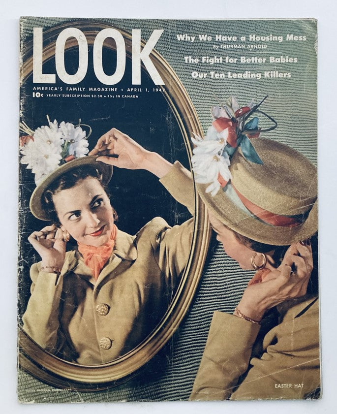 VTG Look Magazine April 1 1947 Vol 11 No. 7 Our Ten Leading Killers No Label