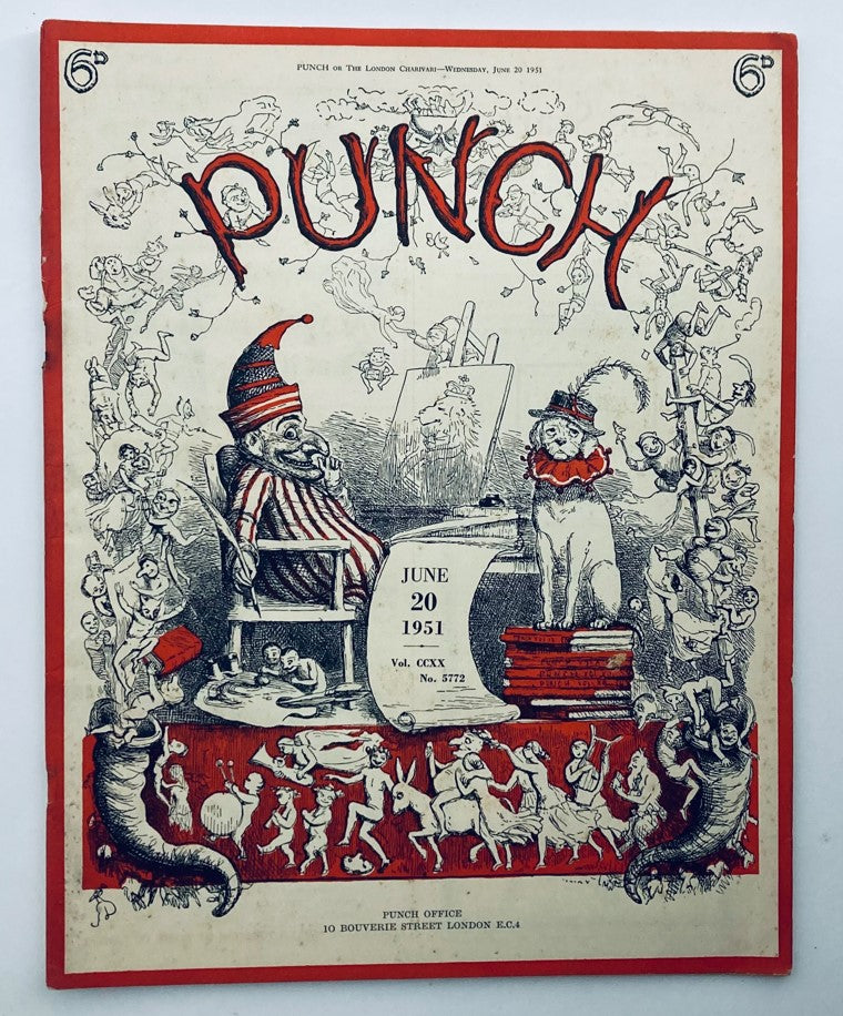 Punch Magazine June 20 1951 Vol 220 No. 5772 WWII Cartoon & Humour No Label