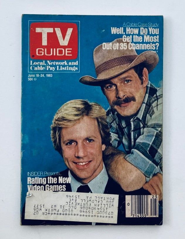 Cover of TV Guide Magazine June 18 1983 featuring Gerald McRaney and Parker in a special Johnstown-Altoona edition with articles on popular TV shows.