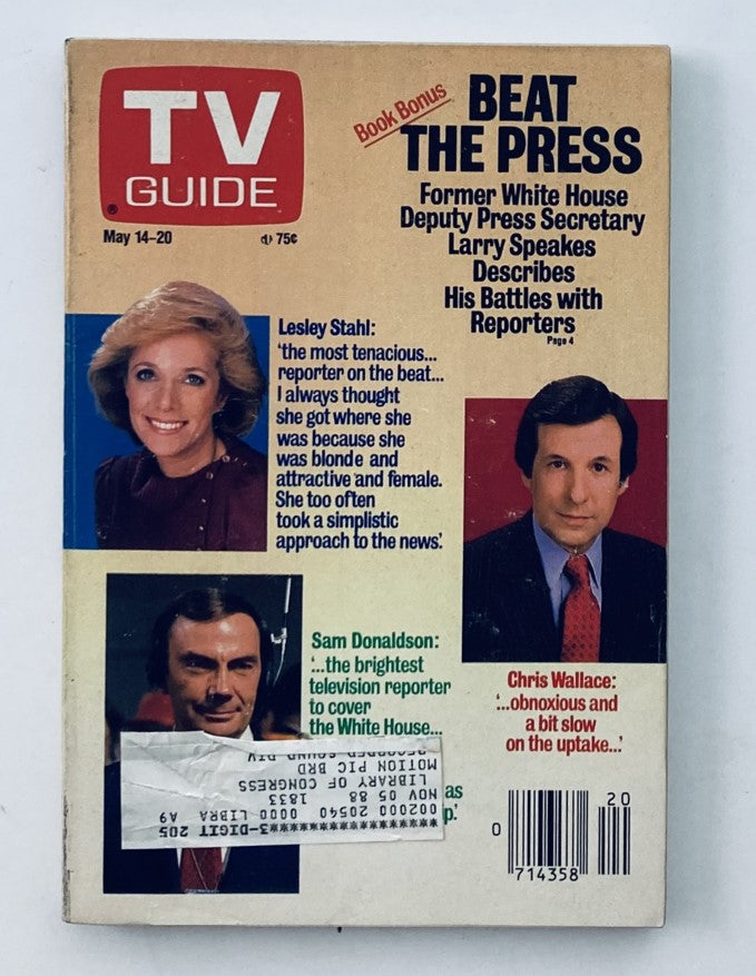 TV Guide Magazine May 14 1988 Lesley Stahl, Chris Wallace WA-Baltimore Ed.