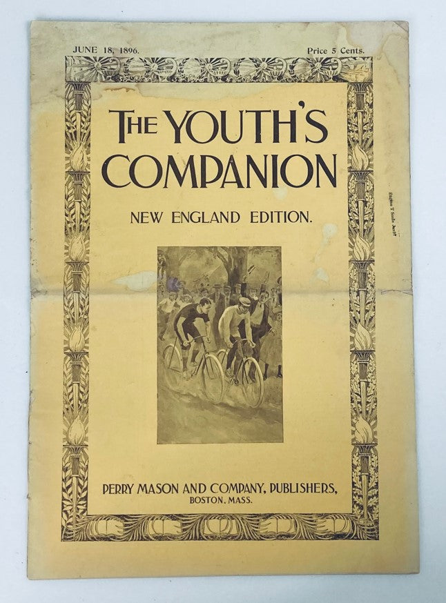 VTG The Youth's Companion Magazine June 18 1896 Georgeville Bike-Race No Label