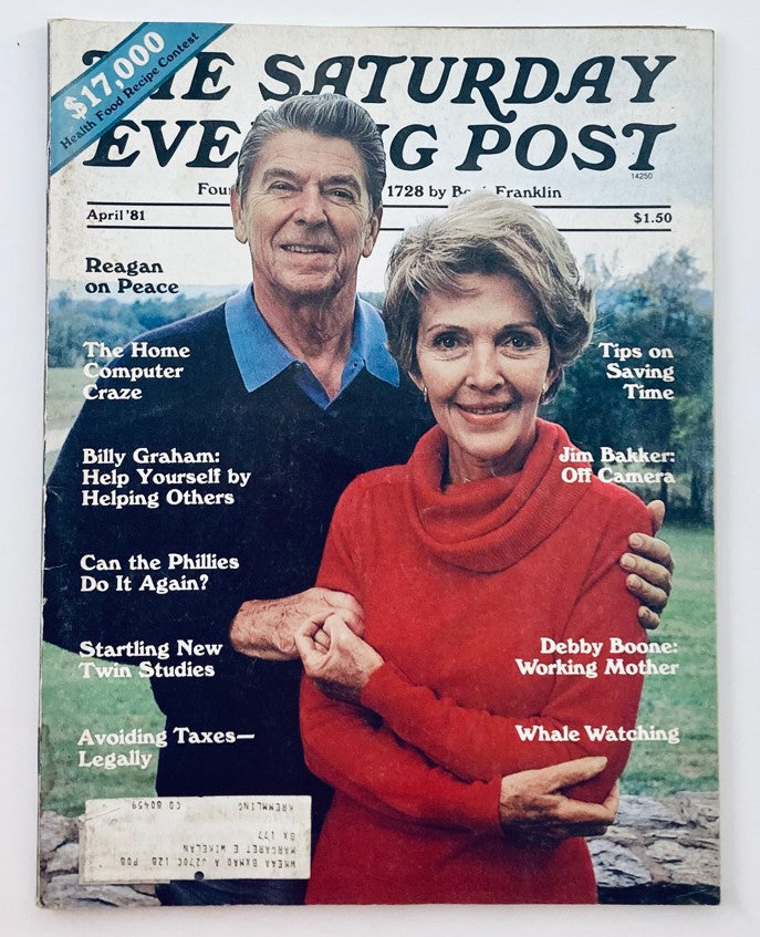 Saturday Evening Post Magazine April 1981 Ronald Reagan & Nancy Reagan