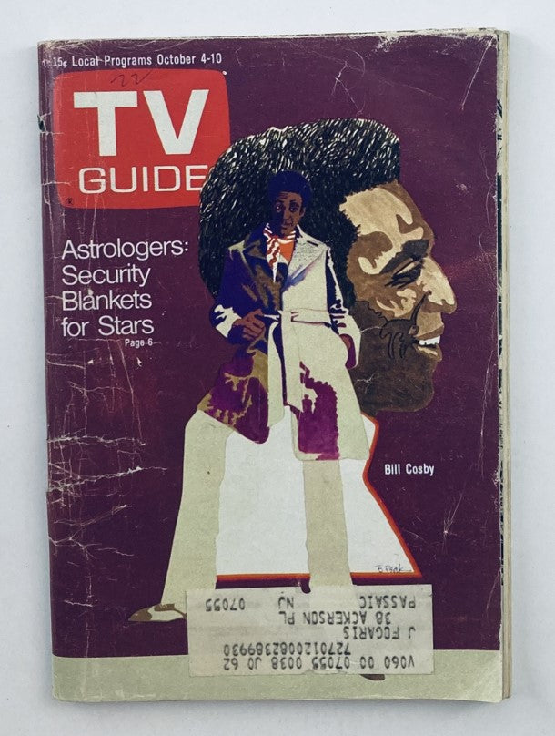 TV Guide Magazine October 4 1969 #862 Bill Cosby NY Metro Ed.