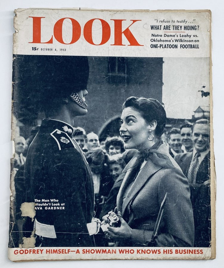 VTG Look Magazine October 6 1953 Vol 17 No. 20 Ava Gardner No Label