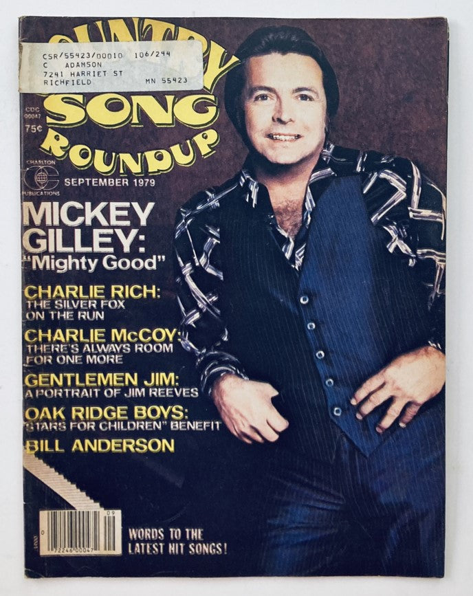 VTG Country Song Roundup Magazine September 1979 Mickey Gilley Mighty Good