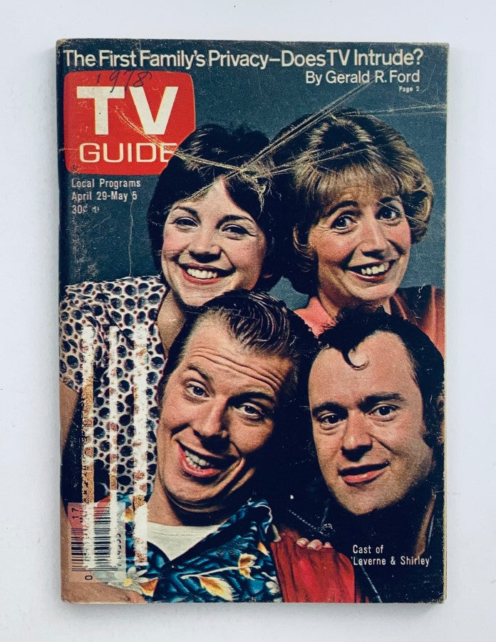 TV Guide Magazine April 29 1978 Cast of Laverne & Shirley WA-Baltimore Ed.