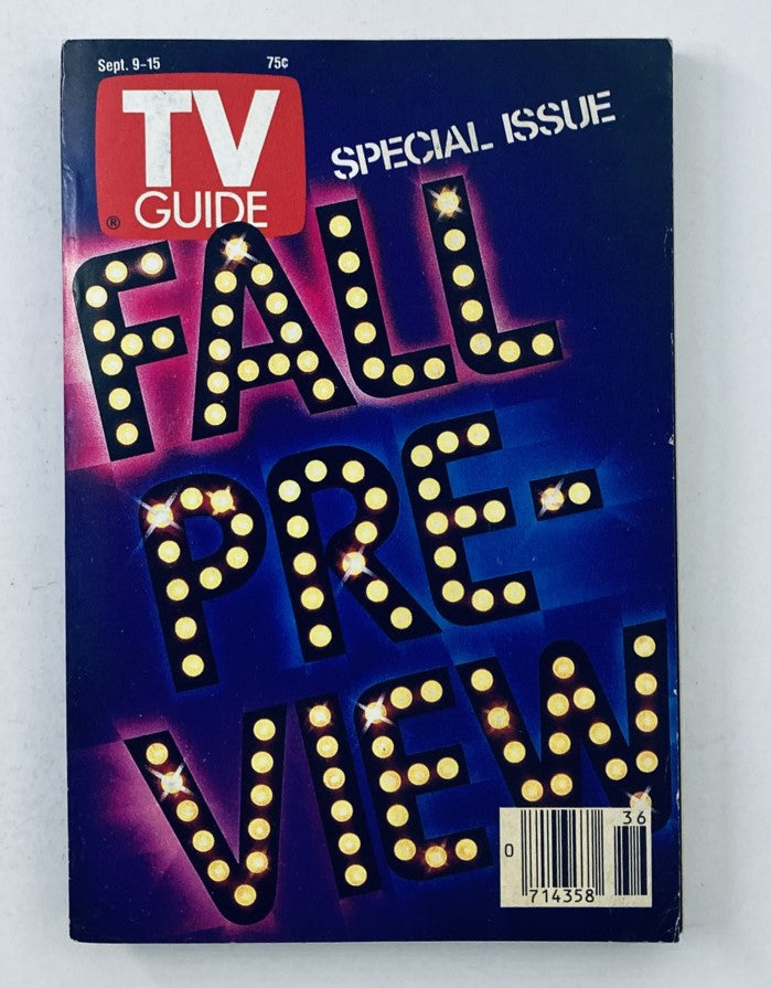 TV Guide Magazine September 9 1989 Fall Preview Pittsburgh Metro Ed. No Label