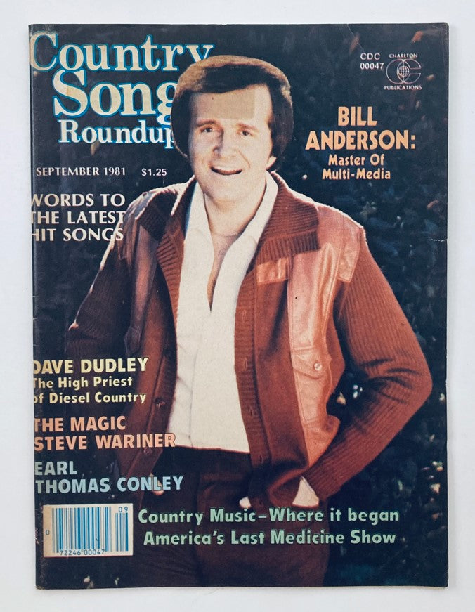 VTG Country Song Roundup Magazine September 1981 Bill Anderson & Dave Dudley