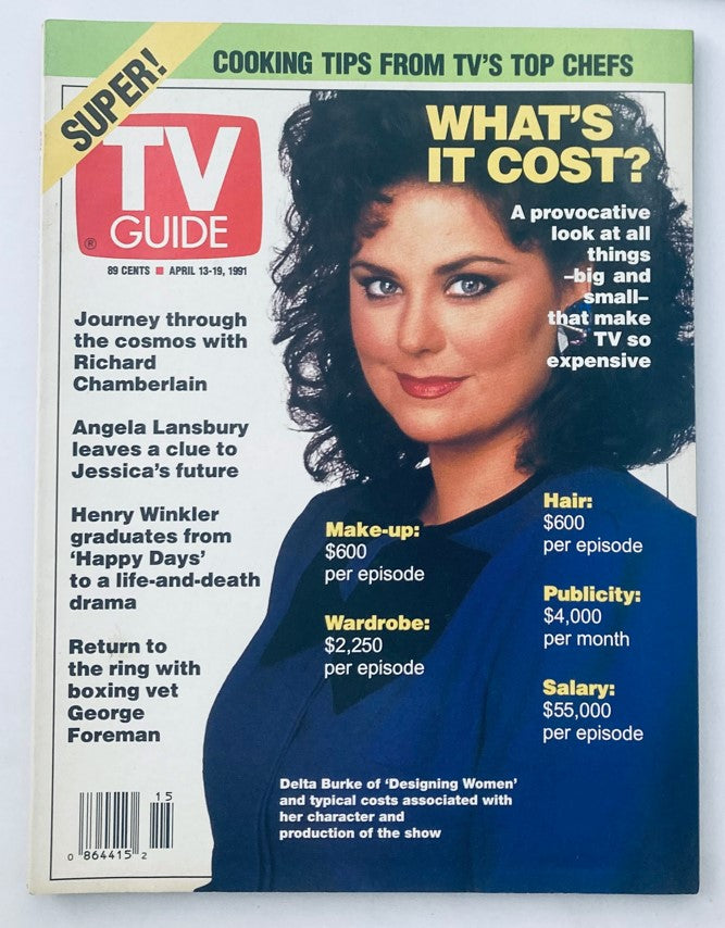 TV Guide Magazine April 13 1991 Delta Burke Pittsburgh Metro Ed. No Label VG