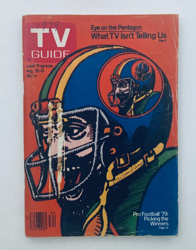 TV Guide Magazine August 25 1979 Pro Football '79 WA-Baltimore Ed. No Label