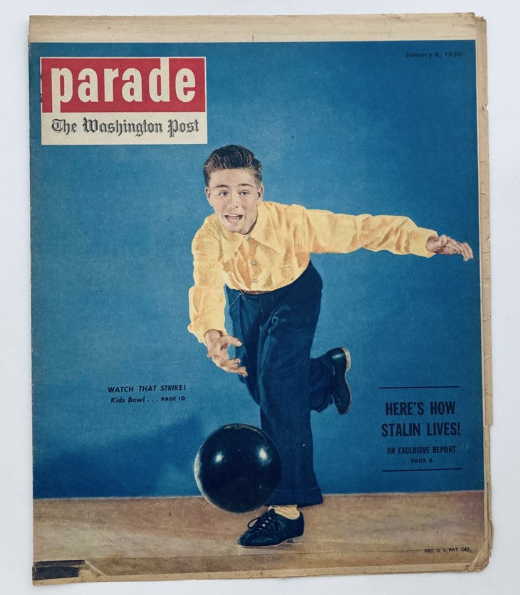 Parade Newspaper Magazine WA Post January 8 1950 Watch That Strike No Label