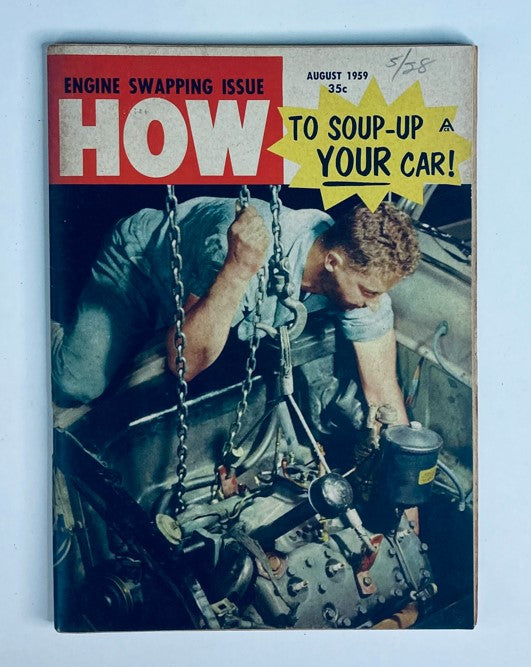 VTG How To Soup Up Your Car Magazine August 1959 No. 64 Fast Forty Ford No Label