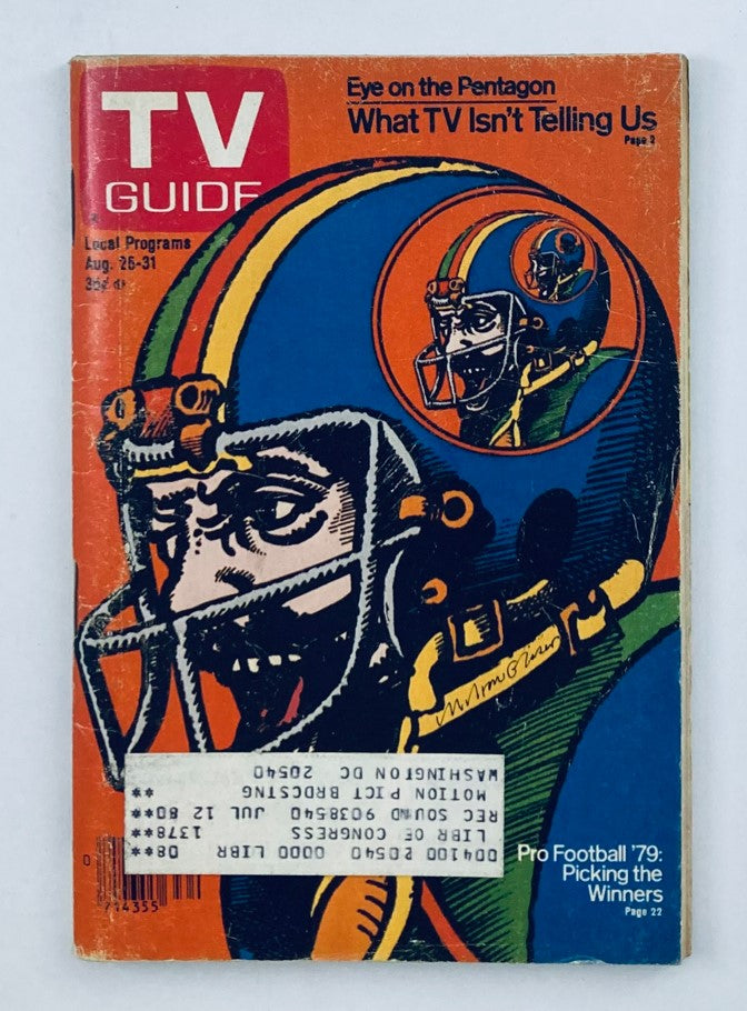 TV Guide Magazine August 25 1979 #1378 Pro Football '79 LA Metro Ed.