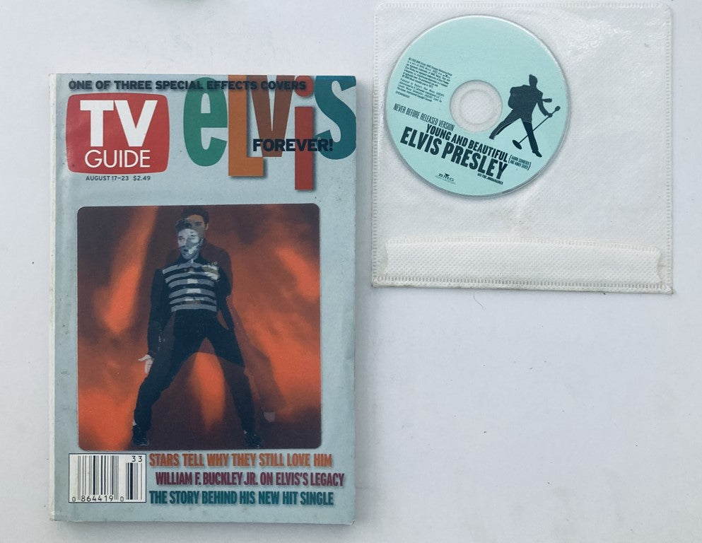 TV Guide Magazine August 17 2002 Elvis Presley Cincinnati Ed. No Label w Disc