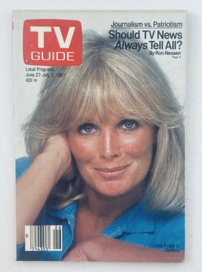 TV Guide Magazine June 27 1981 Linda Evans PA Metro Ed. No Label