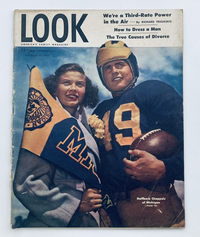 VTG Look Magazine October 28 1947 Vol 11 No. 22 Halfback Chappuis of MI No Label