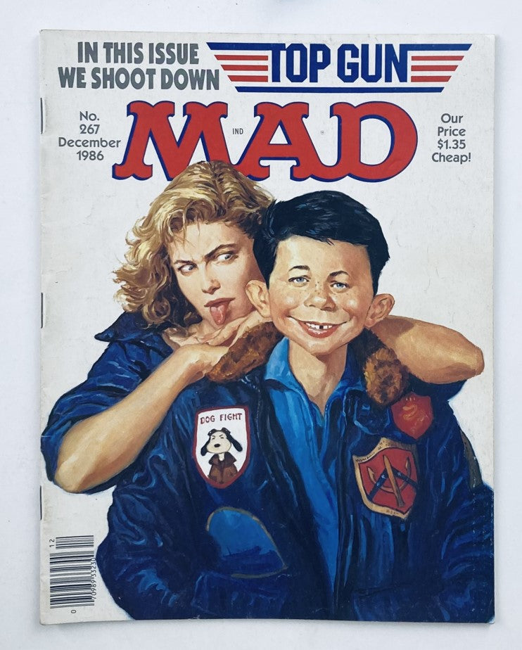 Mad Magazine December 1986 No. 267 Top Gunk Movie Satire 6.0 FN Fine No Label