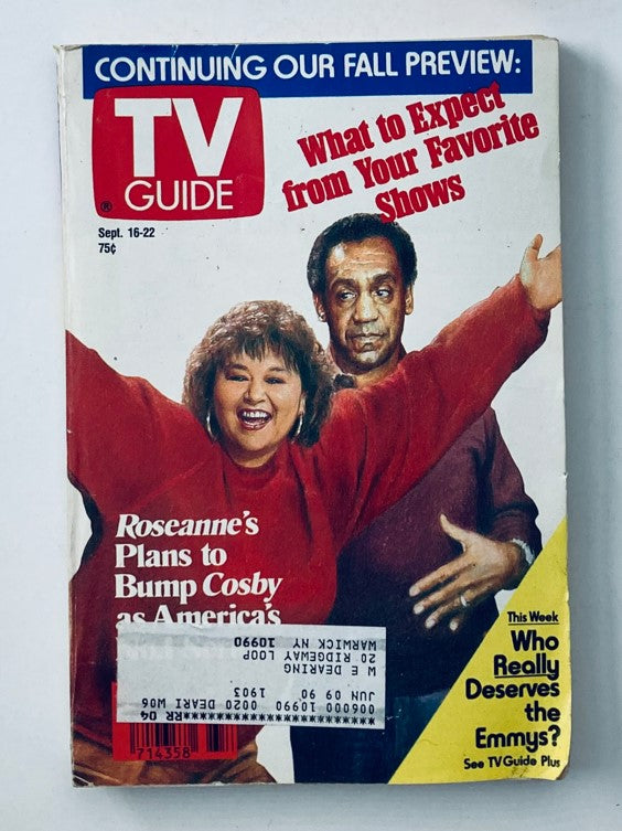 TV Guide Magazine September 16 1989 Roseanne Barr & Bill Cosby NY Metro Ed.