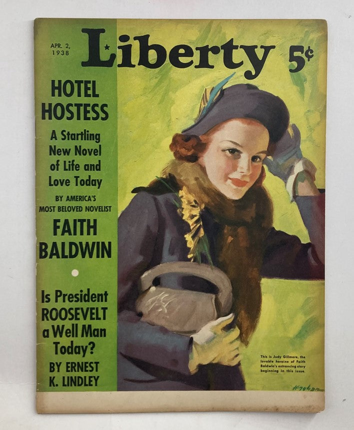 VTG Liberty Magazine April 2 1938 Judy Gillmore and Faith Baldwin No Label