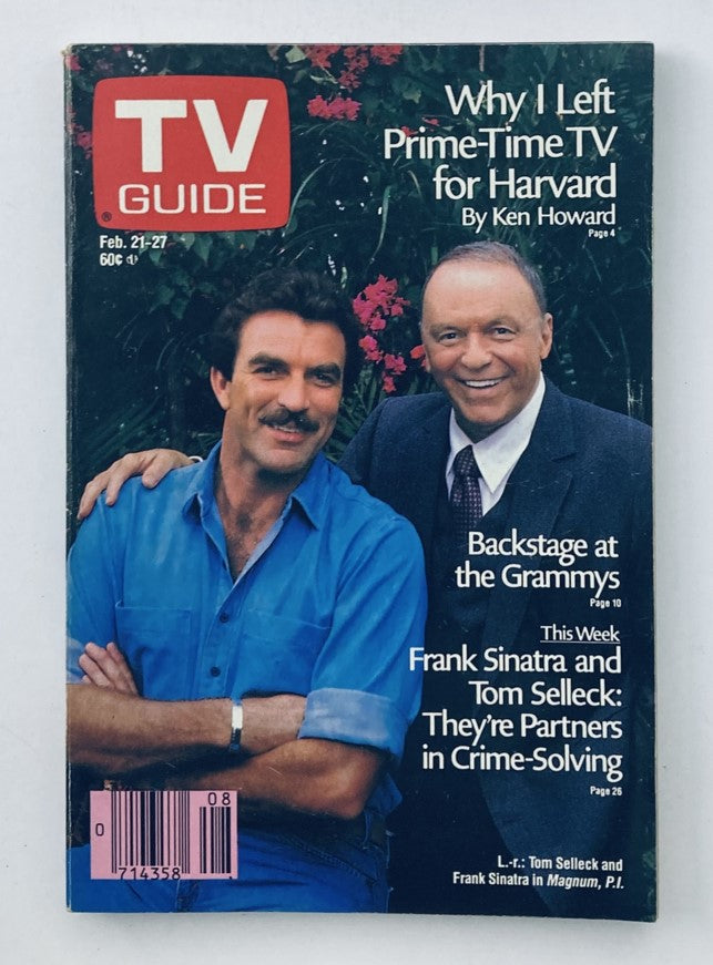 TV Guide Magazine February 21 1987 Tom Selleck WA-Baltimore Ed. No Label