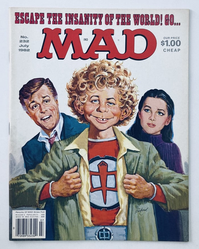 VTG Mad Magazine July 1982 No. 232 Escape The Insanity of World 6.0 FN No Label