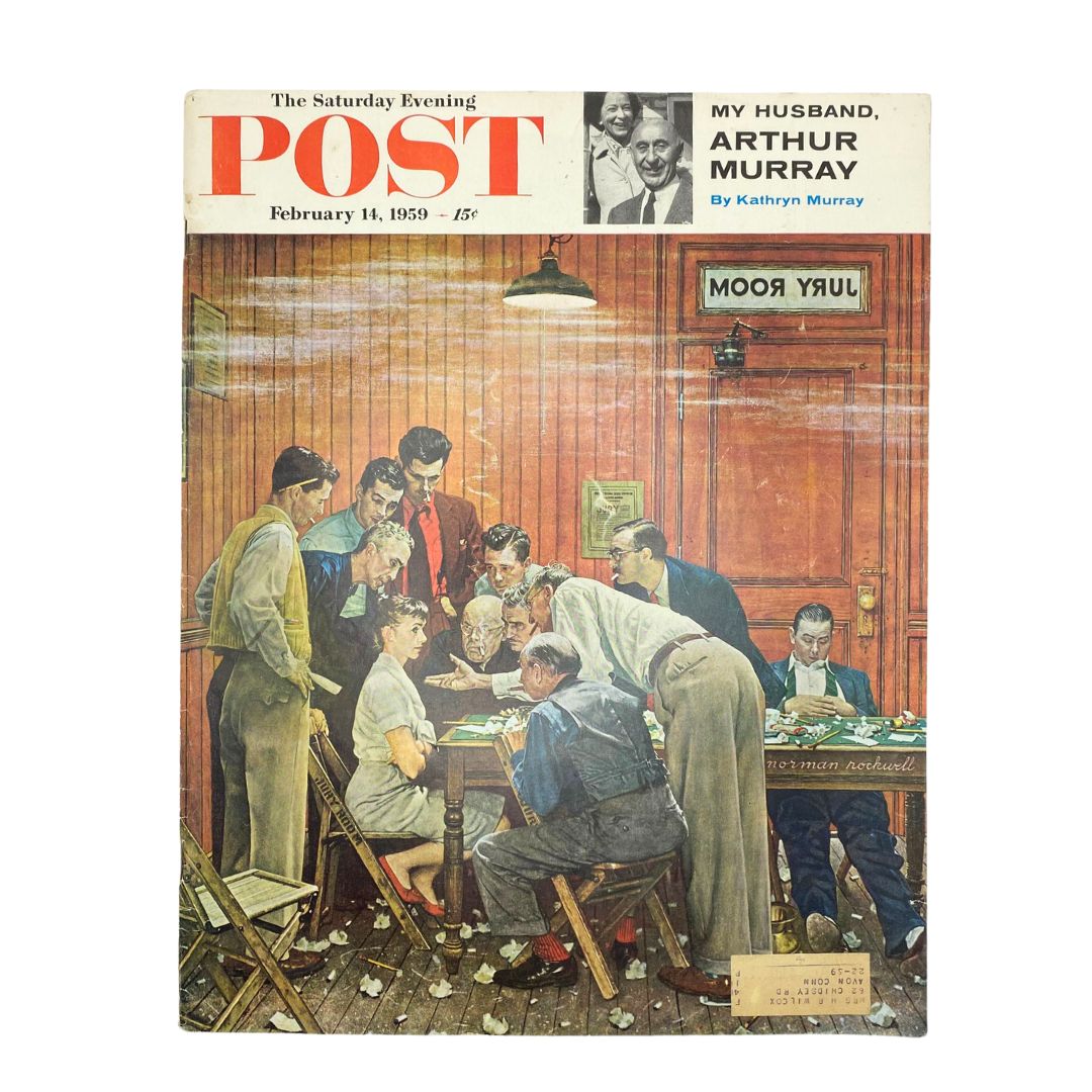 Saturday Evening Post Magazine February 14 1959 The Evidence - Norman Rockwell