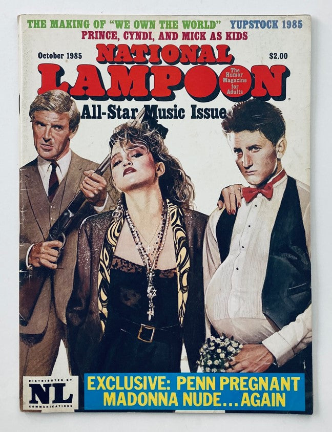 Vintage National Lampoon Magazine October 1985 Featuring Madonna & Sean Penn - No Label