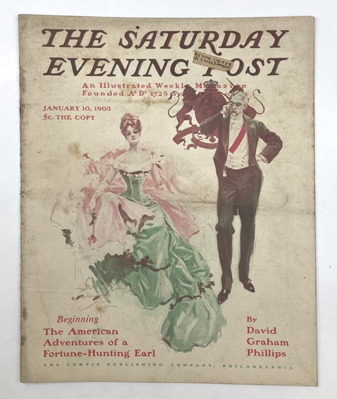 Saturday Evening Post Illustrated Cover January 10 1903 Adventures Good Interior