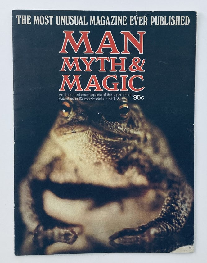 Cover of VTG Man, Myth & Magic Magazine 1970, featuring a striking image of a frog, showcasing the theme 'The Altar of Heaven'.