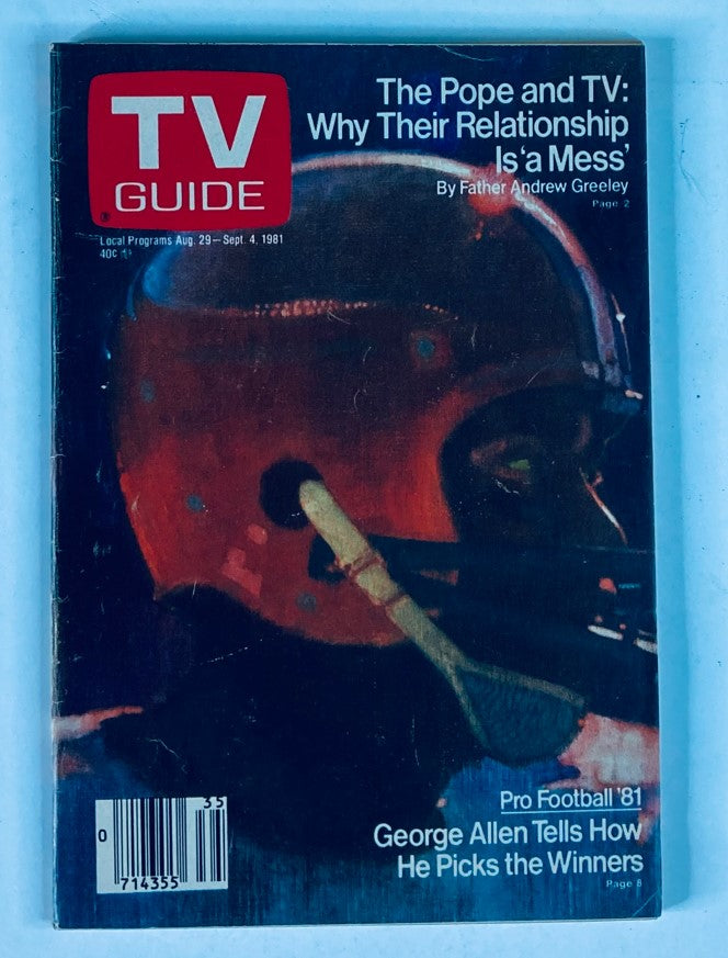 TV Guide Magazine August 29 1981 #1483 George Allen Nashville Ed. No Label