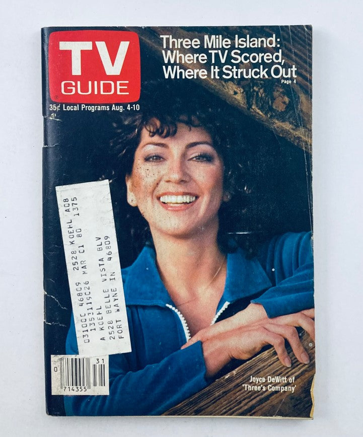 TV Guide Magazine August 4 1979 #1375 Joyce DeWitt Cover Northern IN Ed.