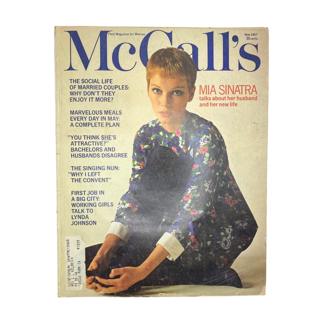 VTG McCall's Magazine May 1967 Mia Sinatra Talks About Her Husband & New Life