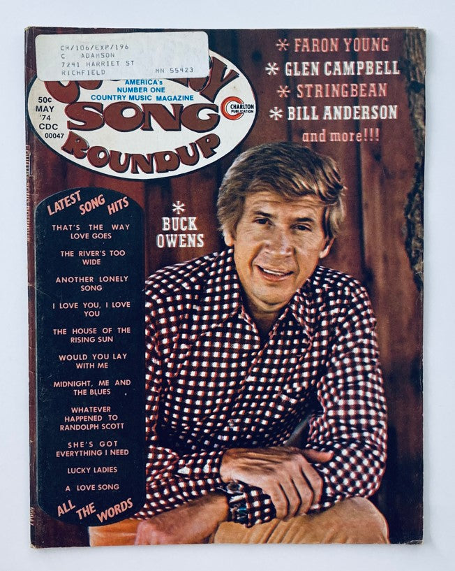 VTG Country Song Roundup Magazine May 1974 Buck Owens and Faron Young