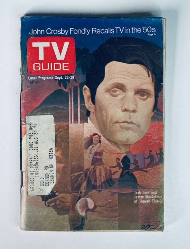 TV Guide Magazine September 22 1973 #1069 Jack Lord and James MacArthur NH Ed.