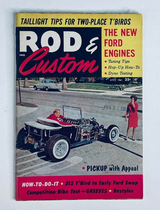 VTG Rod & Custom Magazine April 1961 The New Ford Engines No Label
