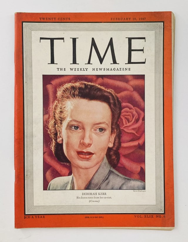 VTG Time Magazine February 10 1947 Vol 49 No. 6 Scottish Actress Deborah Kerr