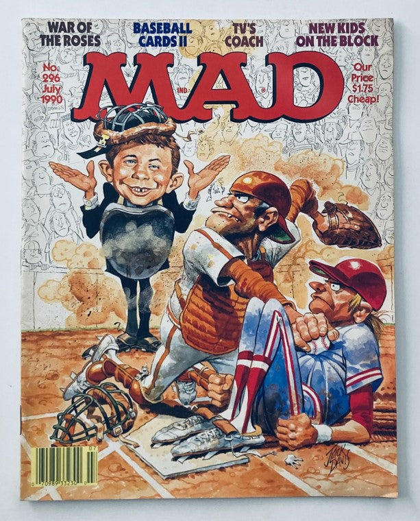 Mad Magazine July 1990 No. 296 Baseball Cards II and TV's Coach 4.0 VG No Label