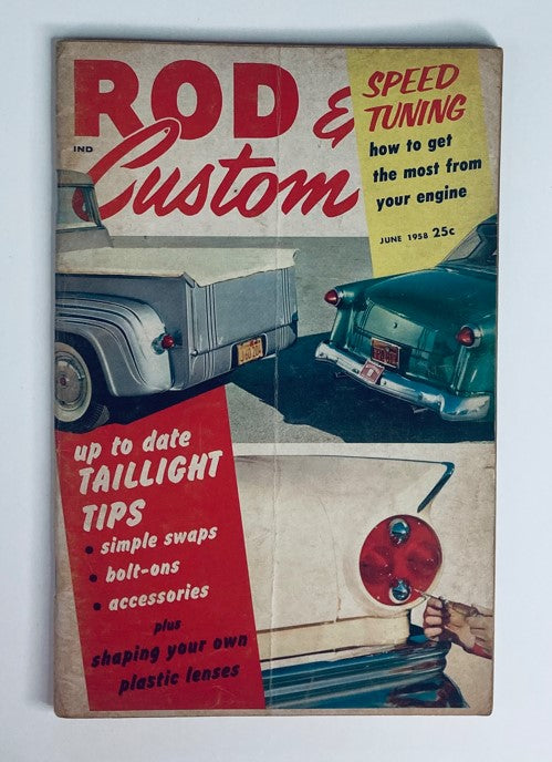 VTG Rod & Custom Magazine June 1958 Shaping Your Own Plastic Lenses No Label