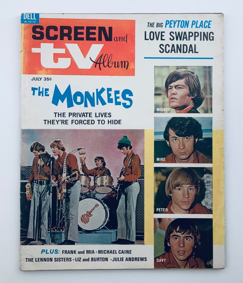 VTG Screen and TV Album Magazine July 1967 No. 119 The Monkees No Label