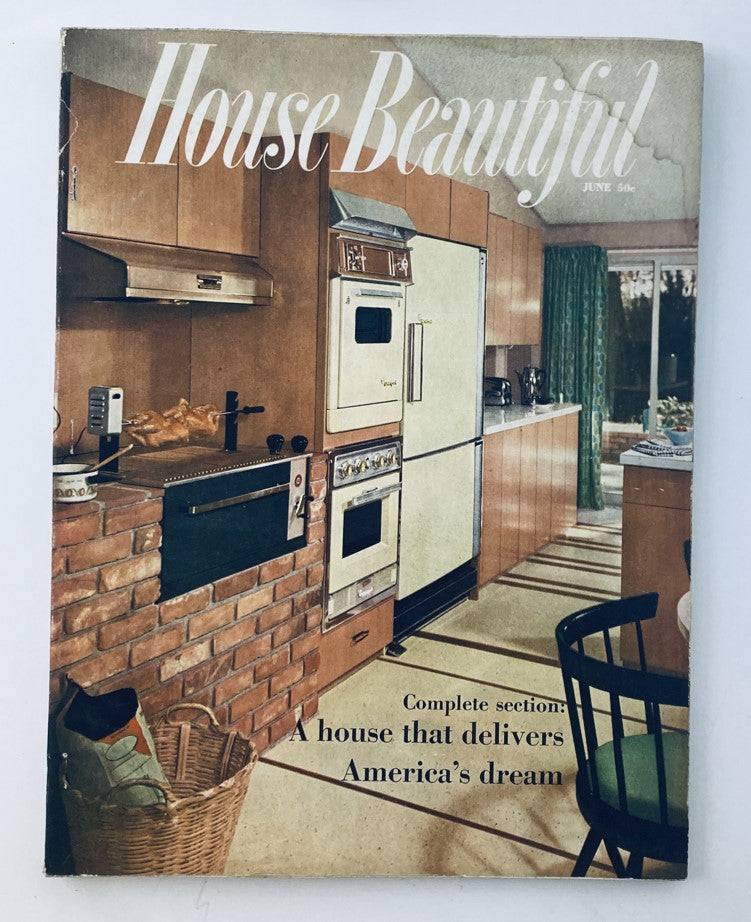 House Beautiful Magazine June 1958 The Oldest and Newest Whiskey No Label