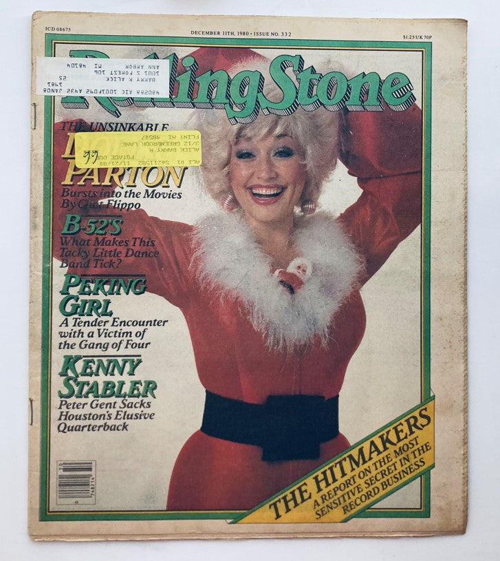 VTG Rolling Stone Magazine December 11 1980 Issue 332 Dolly Parton & Peking Girl