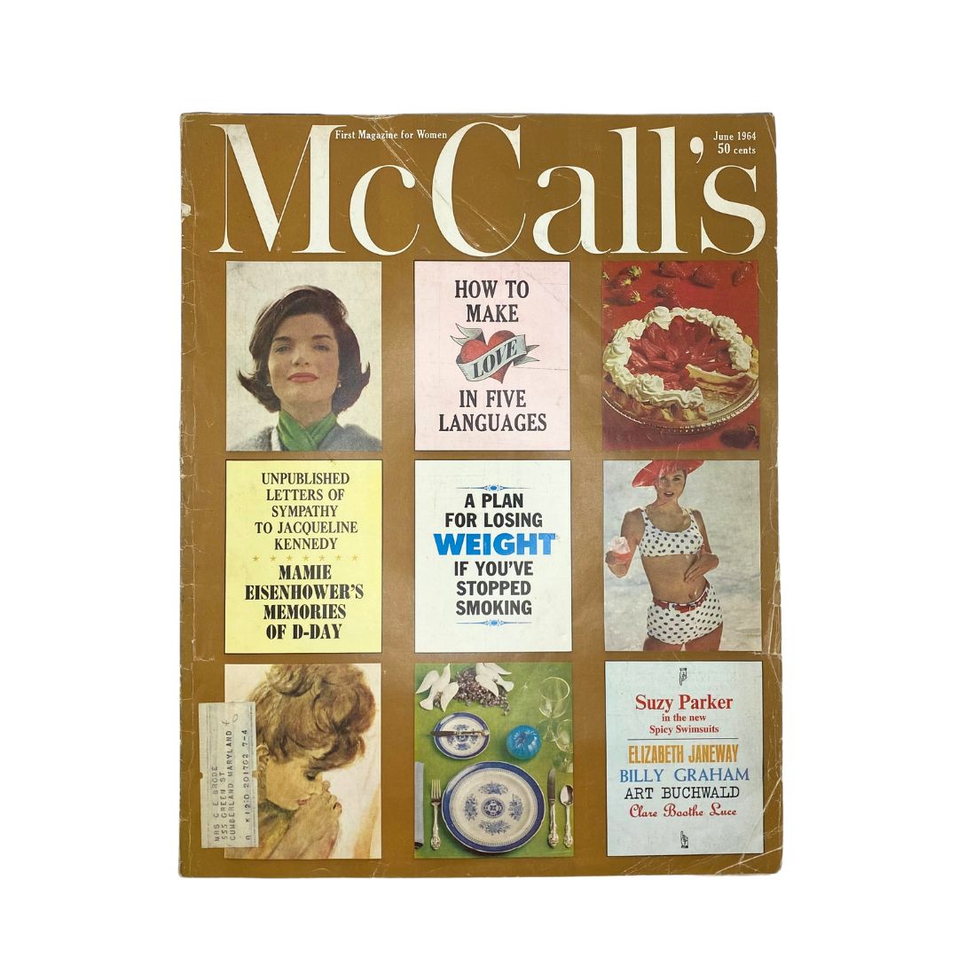 VTG McCall's Magazine June 1964 Letters of Sympathy to Jacqueline Kennedy