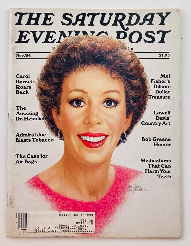 Saturday Evening Post Magazine November 1986 Carol Burnett - Lucian Lupinski