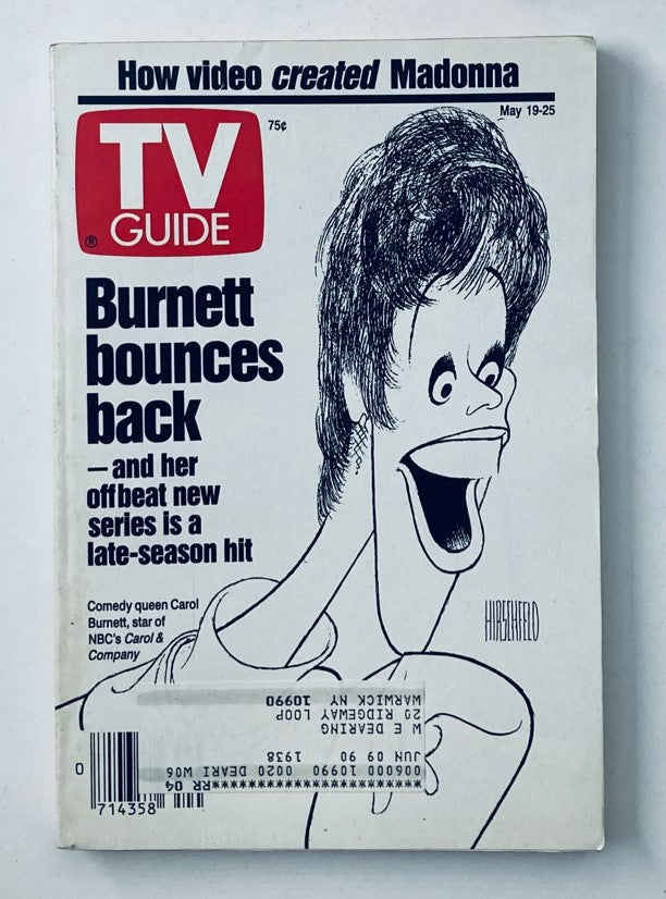 TV Guide Magazine May 19 1990 Comedy Queen Carol Burnett NY Metro Ed.