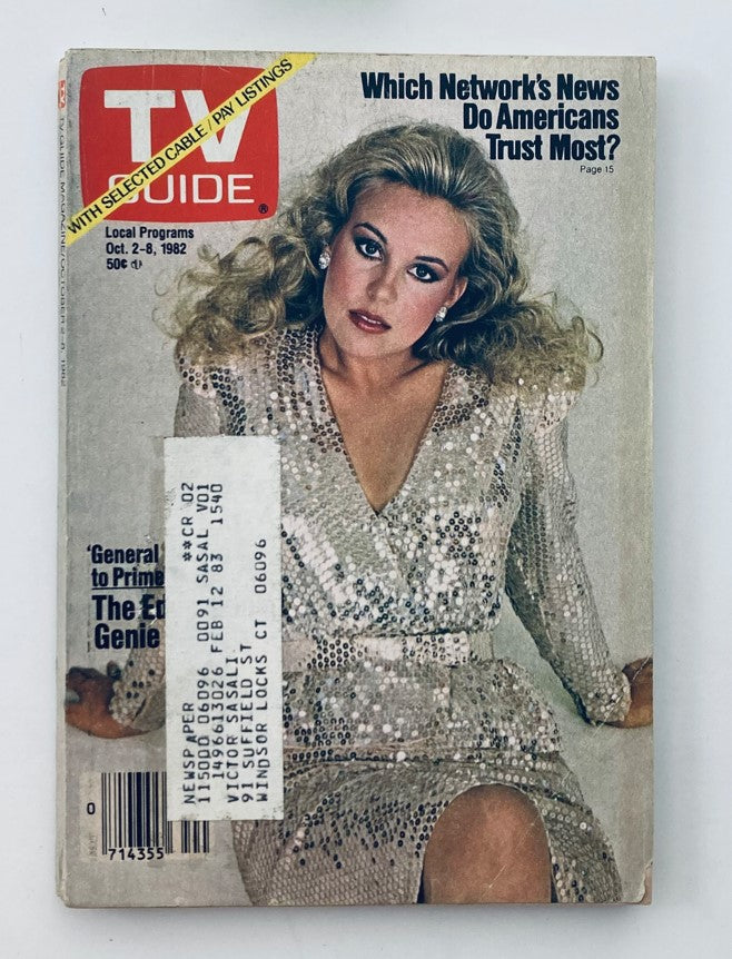 TV Guide Magazine October 2 1982 Genie Francis Hartford-New Haven Ed.