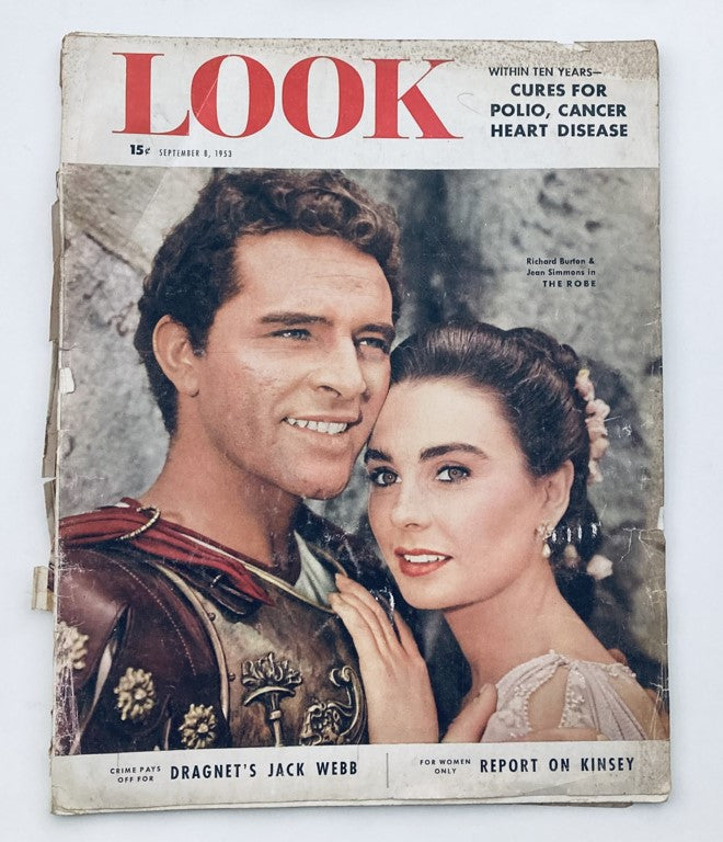 VTG Look Magazine September 8 1953 Richard Burton & Jean Simmons No Label