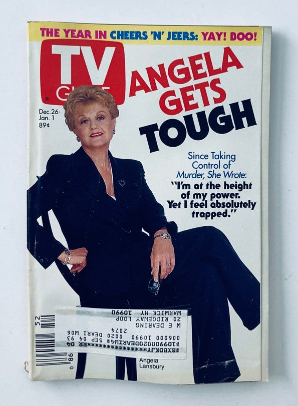 TV Guide Magazine December 26 1992 Angela Lansbury NY Metro Ed.