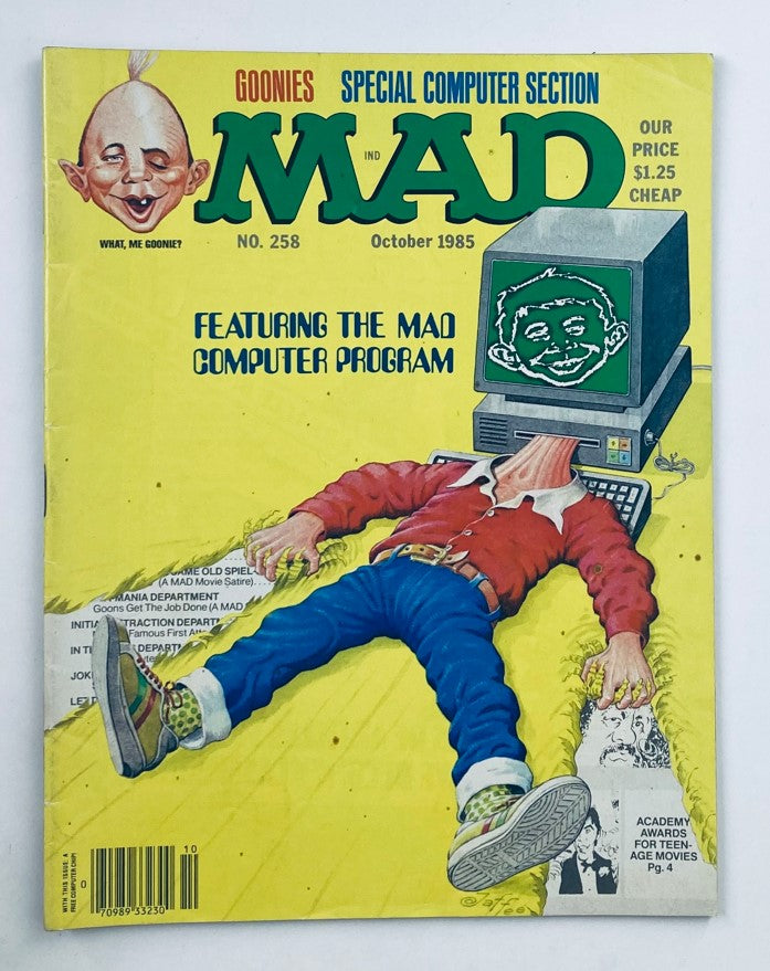 Mad Magazine October 1985 No. 258 Mad Computer Program 6.0 FN Fine No Label