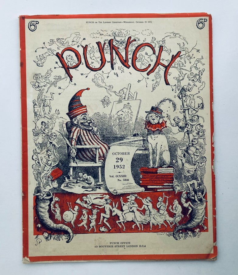 Punch Magazine October 29 1952 Vol 223 No. 5846 WWII Cartoon & Humour No Label