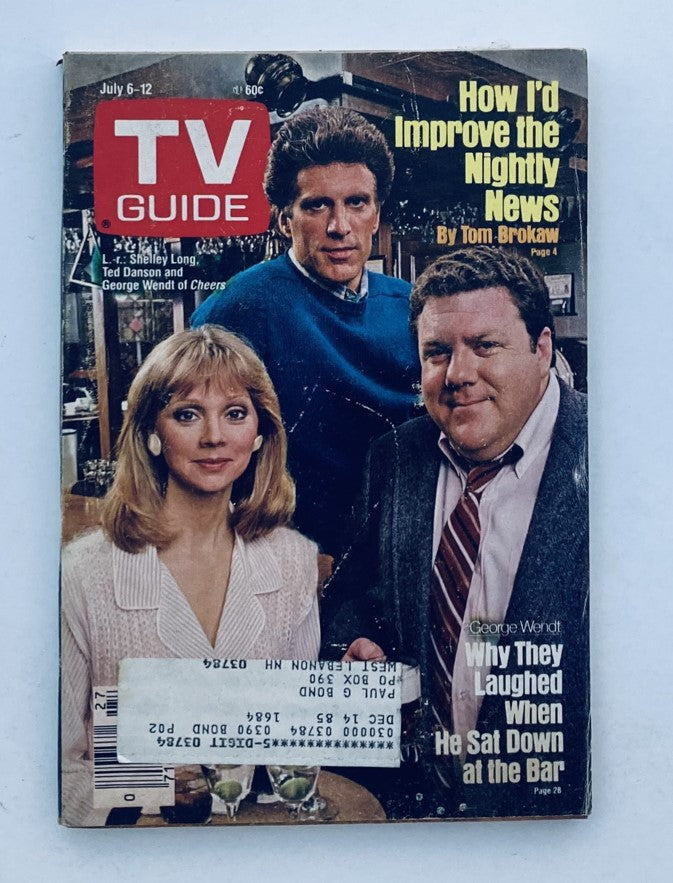 TV Guide Magazine July 6 1985 Ted Danson, Shelley Long New Hampshire Ed.